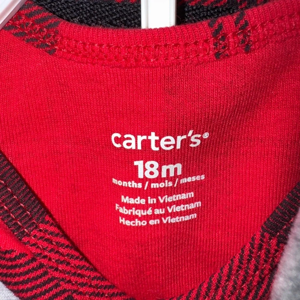 Carter's Red and Black Plaid Outfit